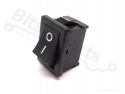 Schakelaar rocker snap-in aan/uit rechthoekig zwart (0/1) SPST 5A/250V